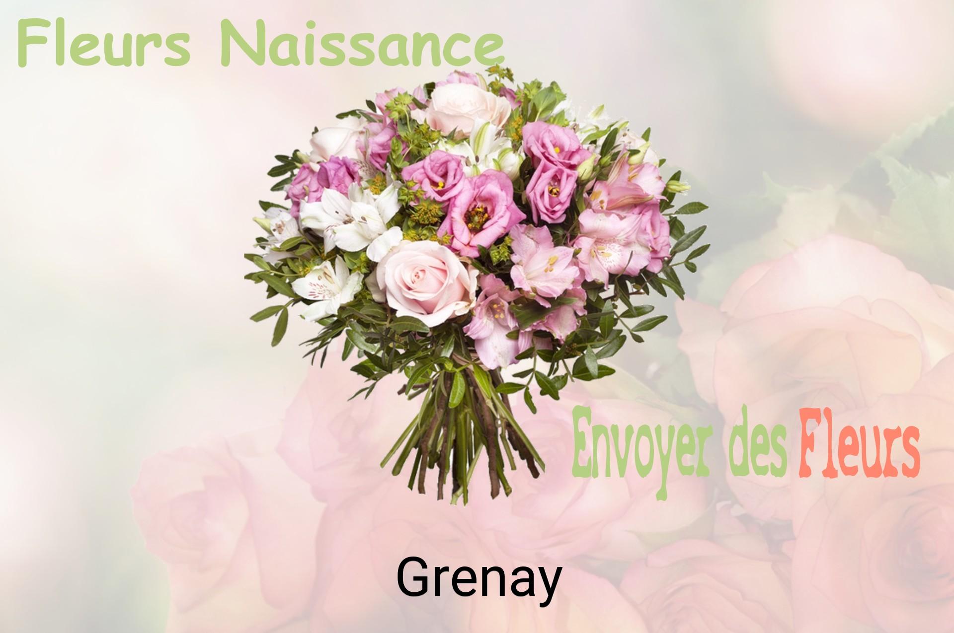 Bouquet de fleurs de naissance livré à Grenay